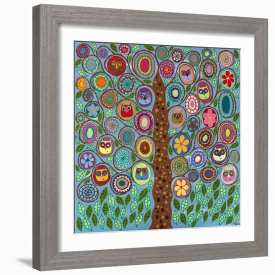 Owl Party-Kerri Ambrosino-Framed Giclee Print