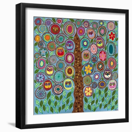 Owl Party-Kerri Ambrosino-Framed Giclee Print