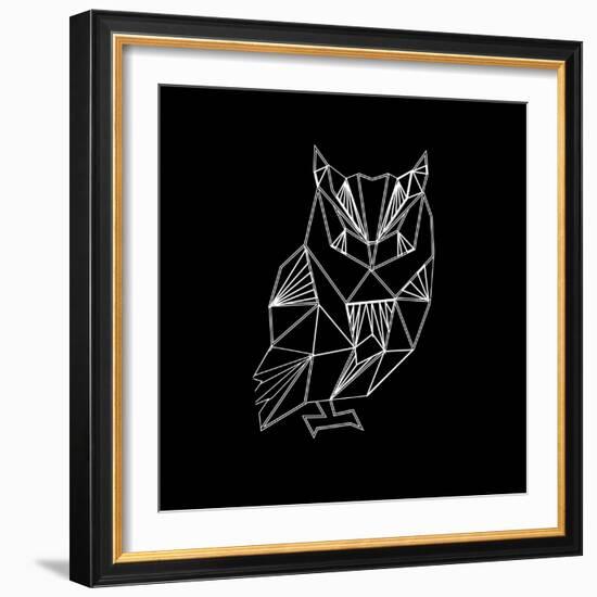 Owl Polygon-Lisa Kroll-Framed Art Print