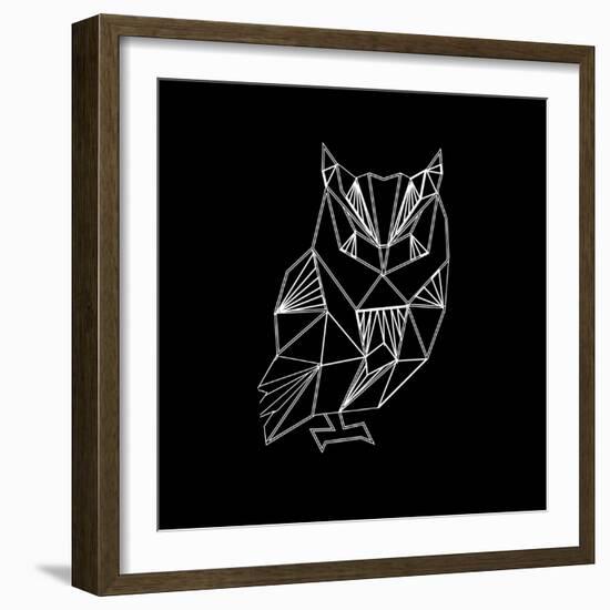 Owl Polygon-Lisa Kroll-Framed Premium Giclee Print