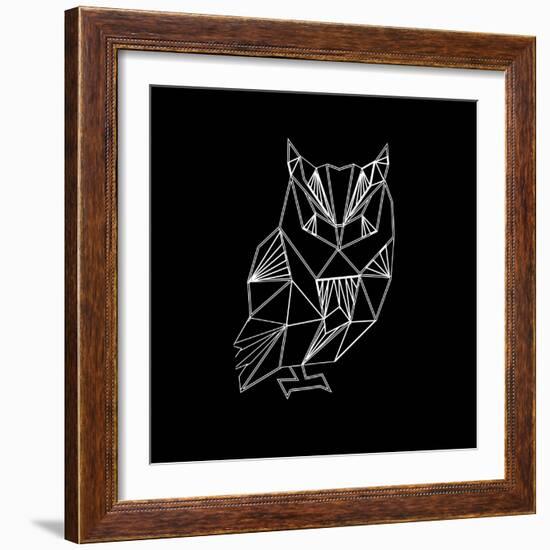 Owl Polygon-Lisa Kroll-Framed Premium Giclee Print