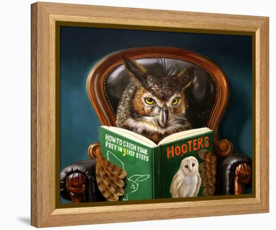 Owl Porn-Lucia Heffernan-Framed Stretched Canvas