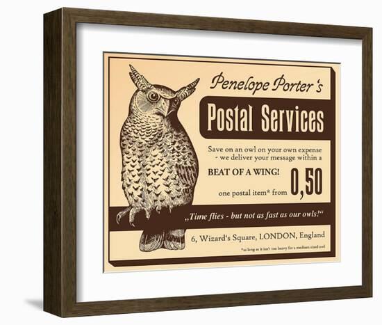 Owl Postal Service-null-Framed Art Print