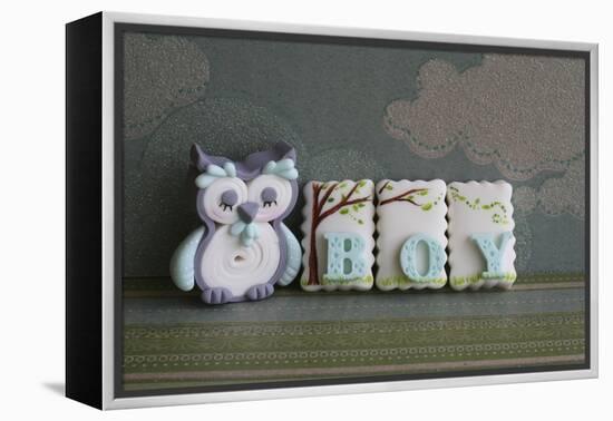 Owl Quilled Boy-null-Framed Premier Image Canvas