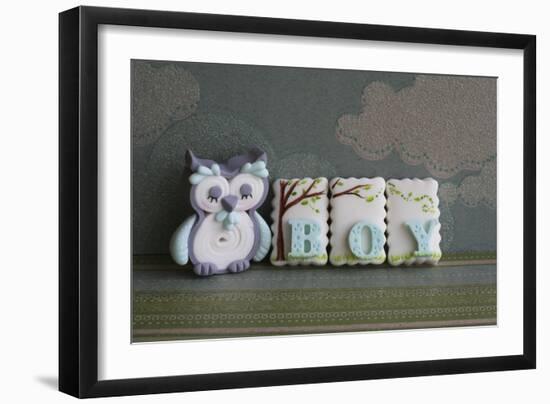 Owl Quilled Boy-null-Framed Photographic Print