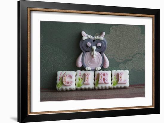 Owl Quilled Girl-null-Framed Photographic Print