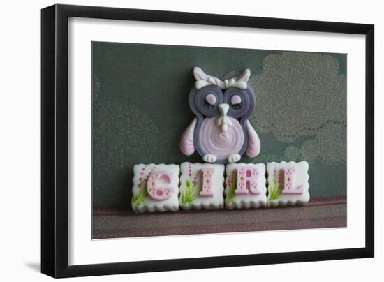 Owl Quilled Girl-null-Framed Photographic Print