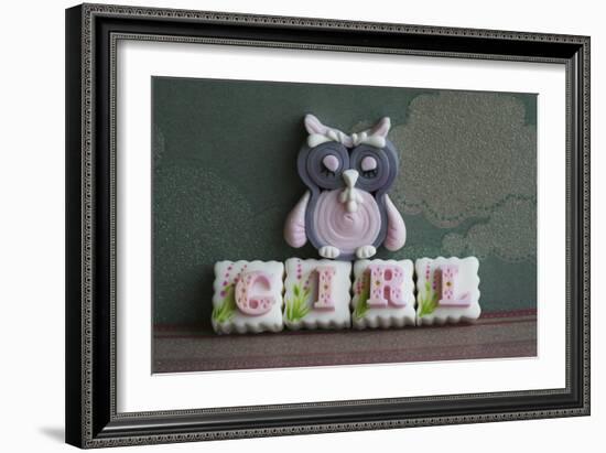 Owl Quilled Girl-null-Framed Photographic Print