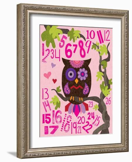 Owl Set Numlet Pinks 2-Melody Hogan-Framed Art Print