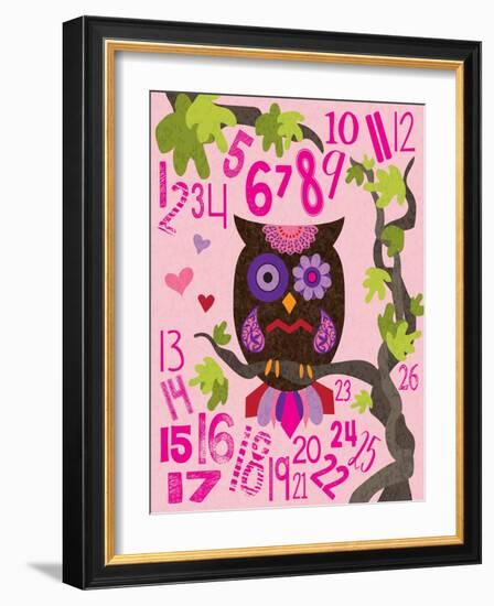 Owl Set Numlet Pinks 2-Melody Hogan-Framed Art Print