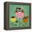 Owl, Squirrel and Hedgehog in Flowers-Nancy Lee-Framed Stretched Canvas