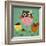 Owl, Squirrel and Hedgehog in Flowers-Nancy Lee-Framed Art Print