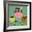 Owl, Squirrel and Hedgehog in Flowers-Nancy Lee-Framed Art Print