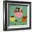 Owl, Squirrel and Hedgehog in Flowers-Nancy Lee-Framed Art Print