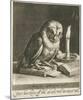 Owl with glasses and books, c. 1625-Cornelis Bloemaert (II)-Mounted Art Print