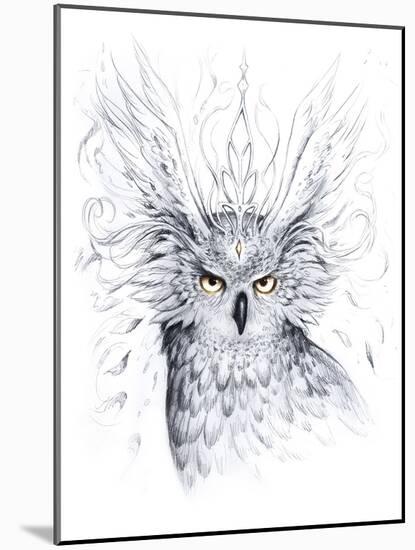 Owl-JoJoesArt-Mounted Giclee Print