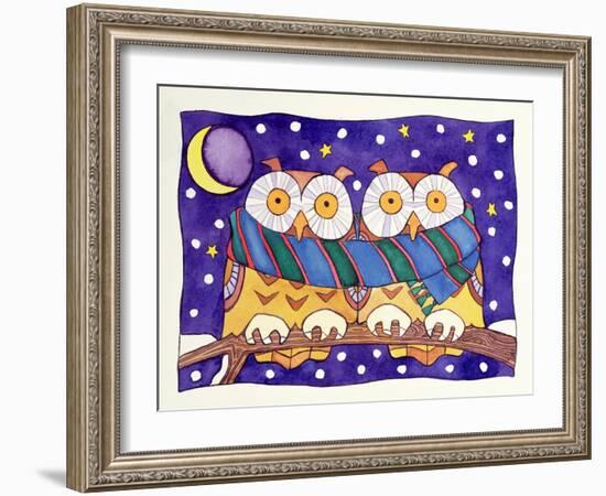 Owls by Night-Cathy Baxter-Framed Giclee Print