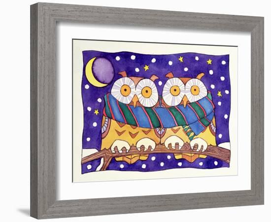 Owls by Night-Cathy Baxter-Framed Giclee Print