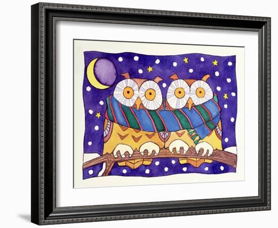 Owls by Night-Cathy Baxter-Framed Giclee Print