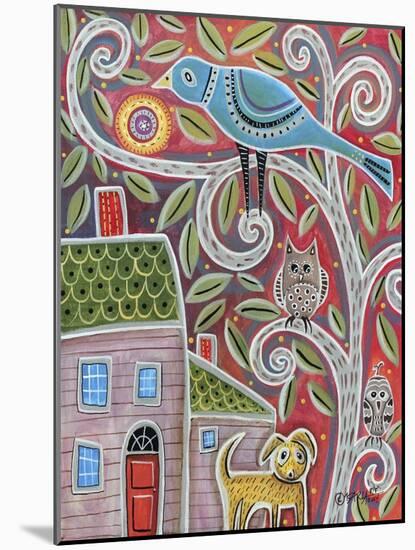 Owls & Dog-Karla Gerard-Mounted Giclee Print