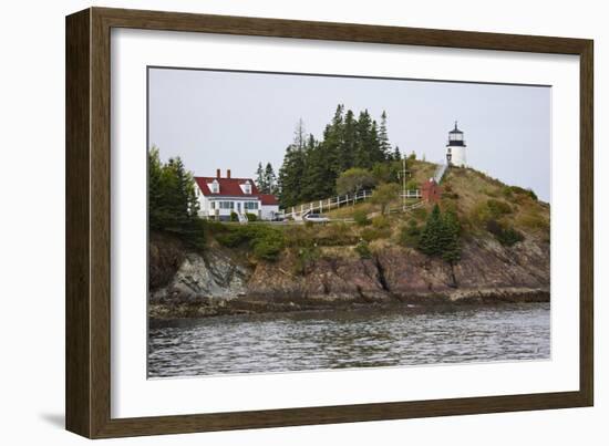 Owls Head Lighthouse, Rockland Harbor, Maine-George Oze-Framed Photographic Print