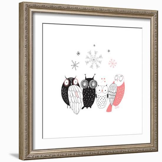 Owls-null-Framed Art Print