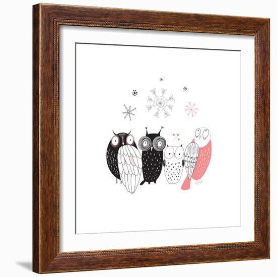 Owls-null-Framed Art Print