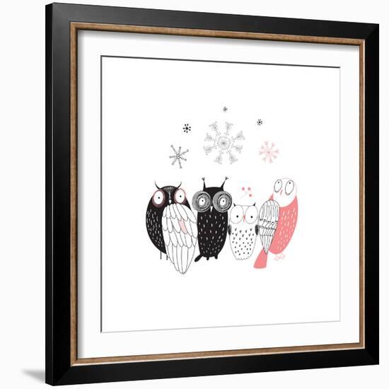 Owls-null-Framed Art Print