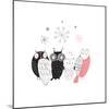 Owls-null-Mounted Art Print