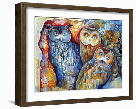 Owls-Oxana Zaika-Framed Giclee Print