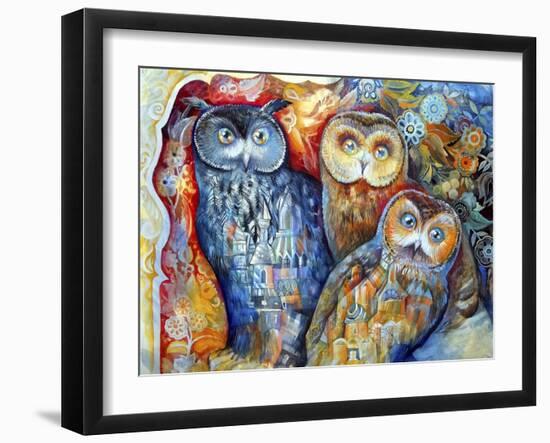 Owls-Oxana Zaika-Framed Giclee Print