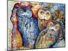Owls-Oxana Zaika-Mounted Giclee Print