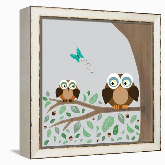 Owls-Lauren Gibbons-Framed Stretched Canvas