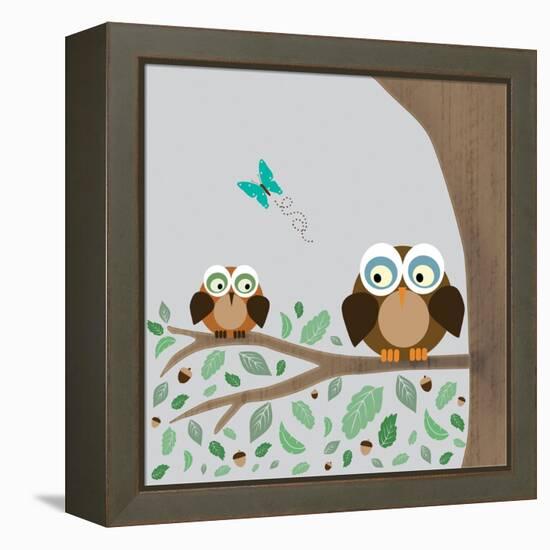 Owls-Lauren Gibbons-Framed Stretched Canvas