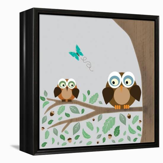 Owls-Lauren Gibbons-Framed Stretched Canvas