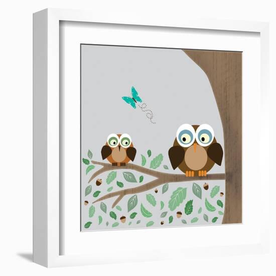 Owls-Lauren Gibbons-Framed Art Print