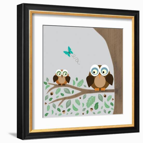 Owls-Lauren Gibbons-Framed Art Print