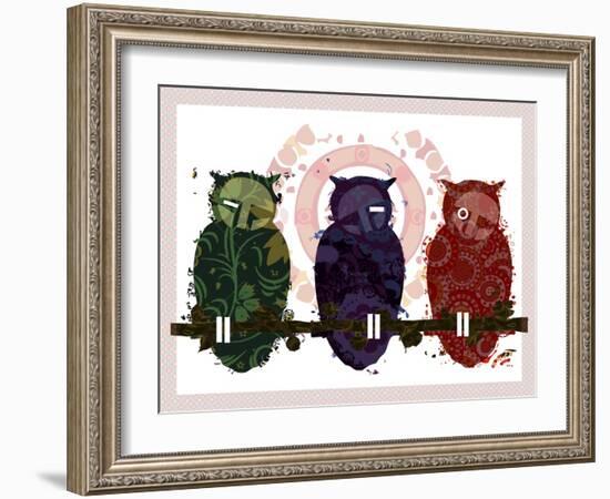 Owls-Teofilo Olivieri-Framed Giclee Print