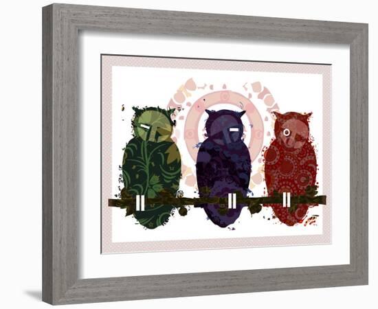 Owls-Teofilo Olivieri-Framed Giclee Print