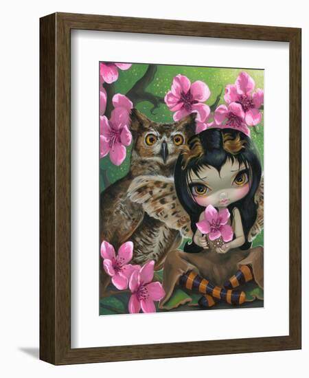 Owlyn in the Springtime-Jasmine Becket-Griffith-Framed Art Print