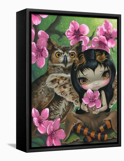 Owlyn in the Springtime-Jasmine Becket-Griffith-Framed Stretched Canvas
