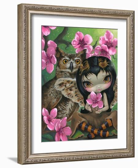 Owlyn in the Springtime-Jasmine Becket-Griffith-Framed Art Print