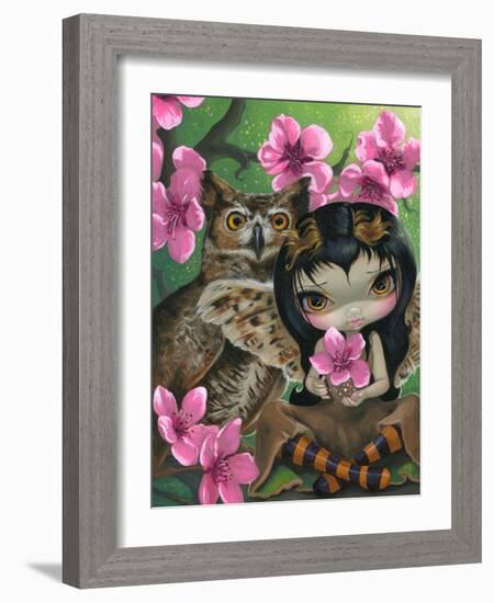 Owlyn in the Springtime-Jasmine Becket-Griffith-Framed Art Print