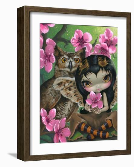 Owlyn in the Springtime-Jasmine Becket-Griffith-Framed Art Print