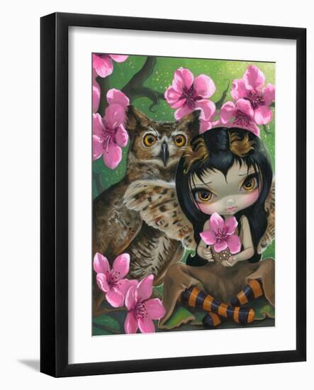 Owlyn in the Springtime-Jasmine Becket-Griffith-Framed Art Print