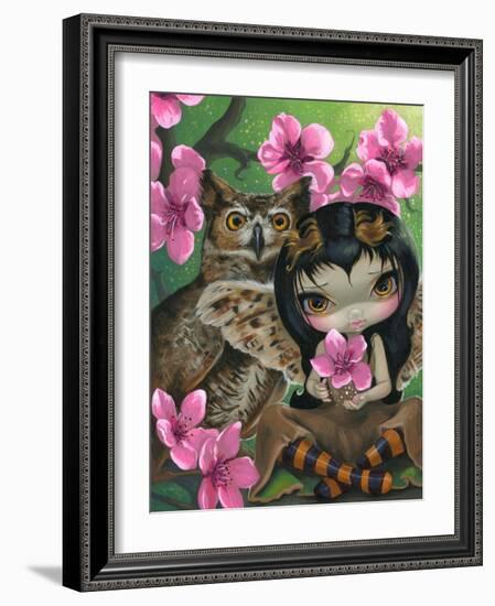 Owlyn in the Springtime-Jasmine Becket-Griffith-Framed Art Print