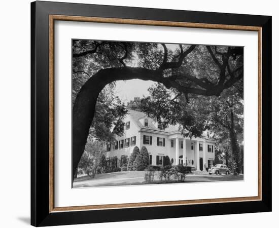 Owner Warren Wright's Mansion at Calumet Farms-Ed Clark-Framed Photographic Print