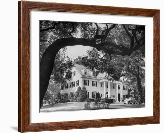 Owner Warren Wright's Mansion at Calumet Farms-Ed Clark-Framed Photographic Print