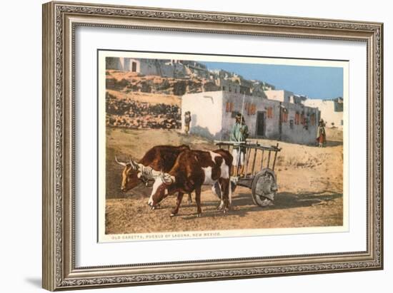 Ox Cart, Laguna Pueblo, New Mexico-null-Framed Art Print