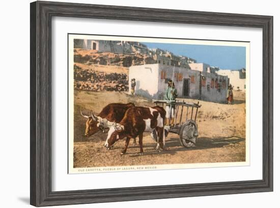 Ox Cart, Laguna Pueblo, New Mexico-null-Framed Art Print